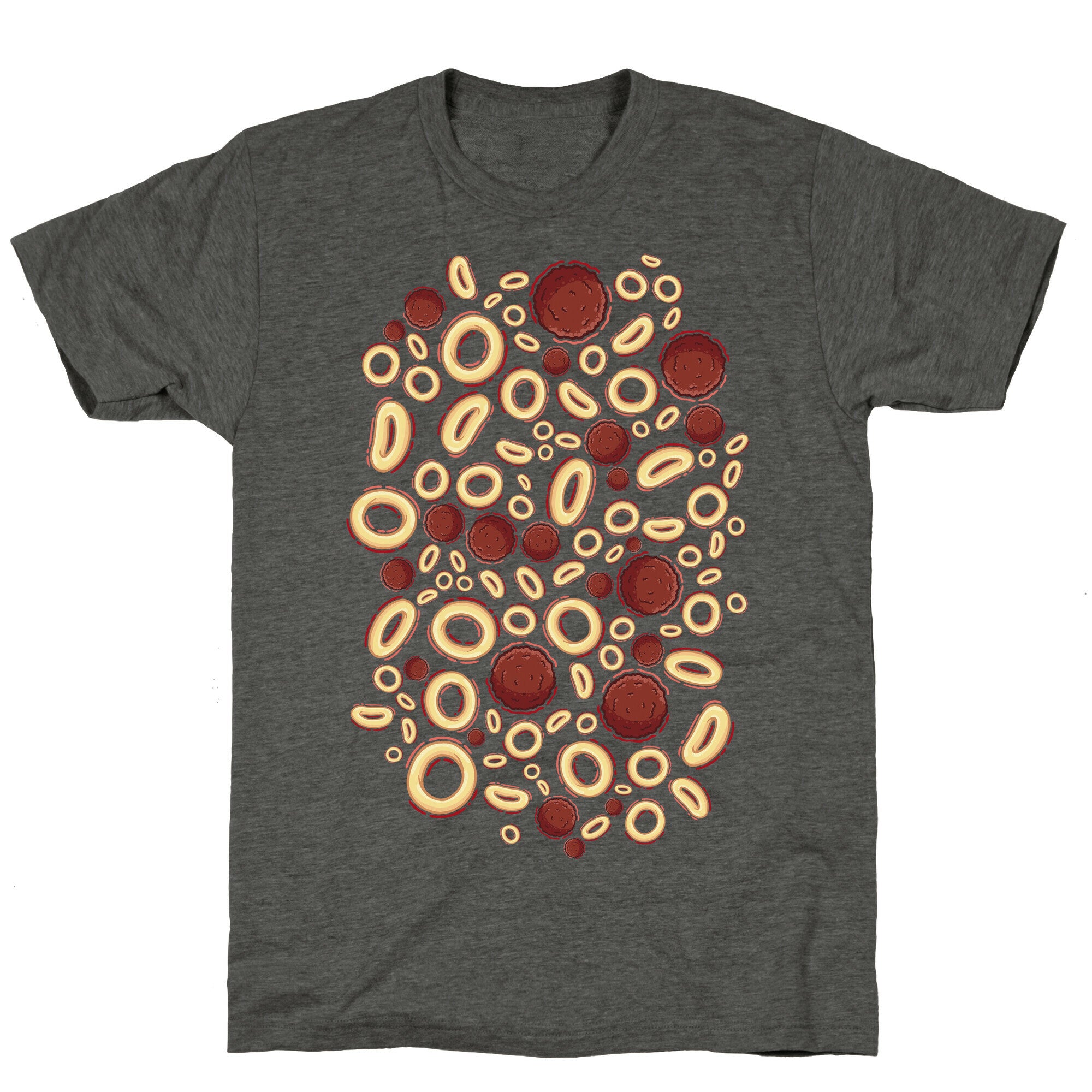 Spaghettios With Meatballs Pattern Unisex Triblend Tee